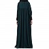 Loose fit Abaya with pearl lace work- Bottle Green Loose fit Abaya with pearl lace work- Bottle Green